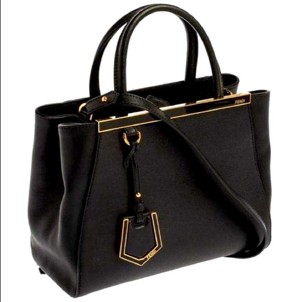 ❌SOLD❌ - FENDI Mini 2jours Black Saffiano Leather